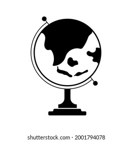 icono de réplica de globo negro y blanco