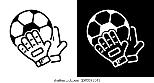 A black and white Gloves icon