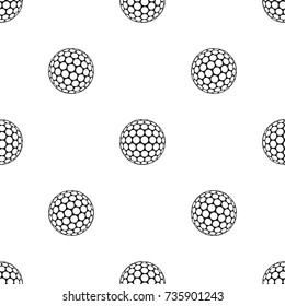 Black and white golf ball pattern repeat seamless in black color for any design. Vector geometric illustration