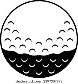 Black and white golf ball vector