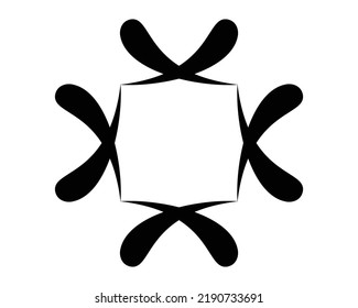 Black and White Gothic Log design