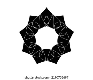 Diseño de registro gótico en blanco y negro