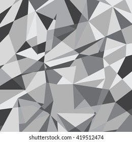 Black and White gradient abstract geometric triangular polygon style illustration graphic background