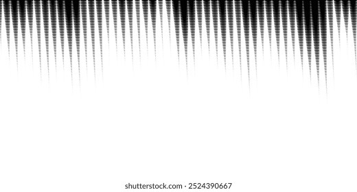 Fondo de semitono punteado degradado en blanco y negro.
