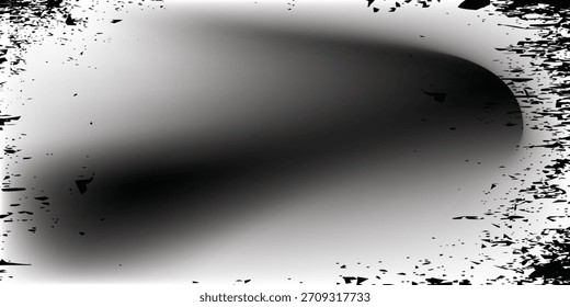 Fundo preto branco gradiente grunge abstrato com textura granulada ruído. Para cartaz, banner, folheto e apresentação.