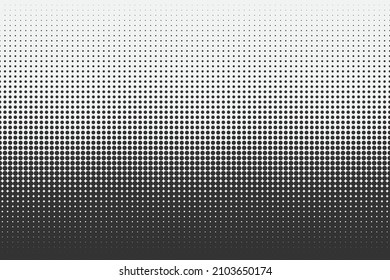 Black and white gradient halftone background. Comics style vector seamless pattern