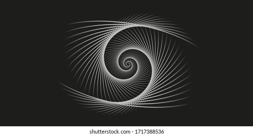 Black and white gradient line vector illustration. Wallpaper or background texture. Lines fading in the black background. Editable EPS 10 vector file.