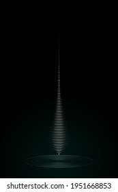 Black and white gradient lines composed of abstract water drop graphics with a sense of technology 