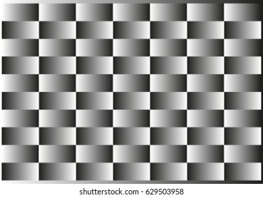 black and white gradient Rectangular shape pattern abstract background in vector.