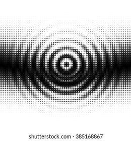 Black and White Gradient Seamless Background with Radial Ripples