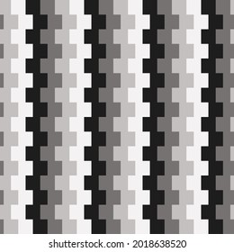 Black and white gradient snakes. Vector repeated shape wallpaper.