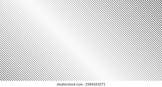 Black to White Gradient Stripe Background - Halftone Abstract Linear Pattern Design