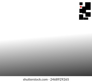Black and white gradient wallpaper design with mwrah circle black square motifs