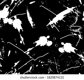 motif abstrait harmonieux de style graffiti noir et blanc.illustration Vectorielle. gouttes de peinture. Impression moderne. Textiles, imprimés, t-shirts, formes et doodles. Image vectorielle abstraite moderne tendance.