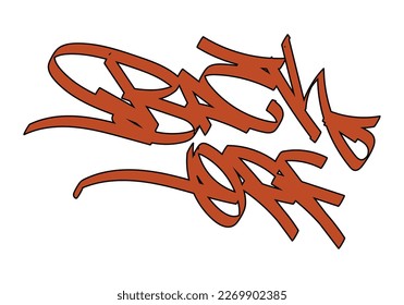 black white graffiti tag BACK OFF