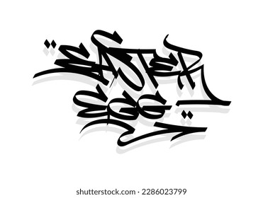 black white graffiti tag EASTER EGG