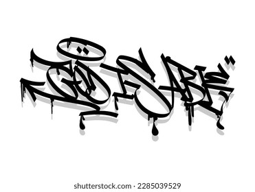 black white graffiti tag GOD IS ABLE