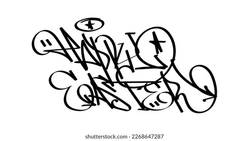 black white graffiti tag HAPPY EASTER