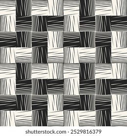Black And White Grain Check Pattern