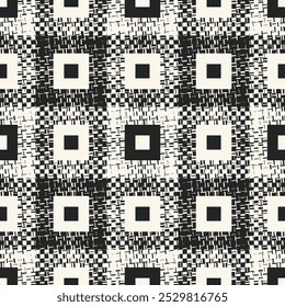 Black And White Grain Check Pattern