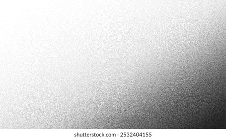 schwarz-weißer, körniger, gepunkteter Hintergrund-Vektor