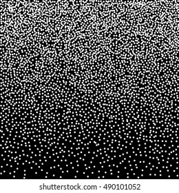 Black and white grainy dotwork gradient texture. Retro halftone stippled background.