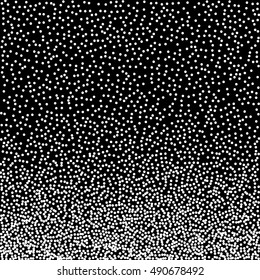 Black and white grainy dotwork gradient texture. Retro halftone stippled background.