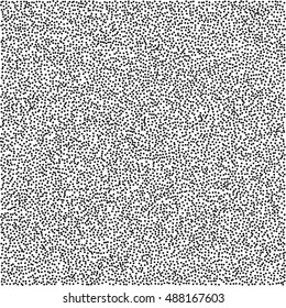 Black and white grainy dotwork texture. Retro halftone stippled background, vector illustration.