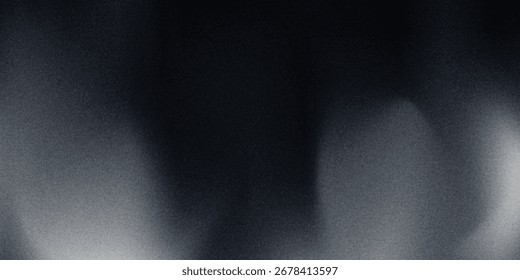 Schwarz weiß grau Farbverlauf Hintergrund dunkelgrau Rauschen Textur monochrom Retro-Hintergrund Design Kopienraum 