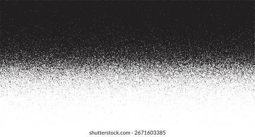 Textura de gradiente granulado blanco y negro. Superposición de textura en blanco y negro afligido.