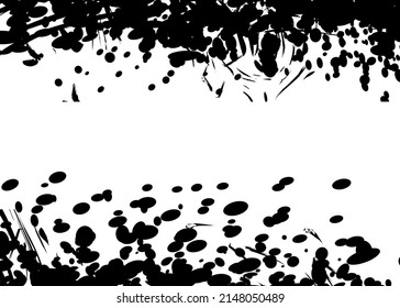Black and white grainy grunge halftone vector background. Abstract pattern with random dots.