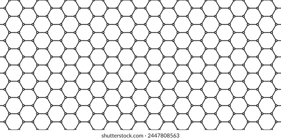 black white Graphene seamless pattern