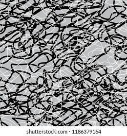 black and white graphic abstract texture line art for fashion textile design
