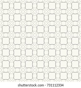 Black and white graphic background, seamless line pattern in arabian style. Repeating geometric lace texture for wallpaper, packaging, banner, invitation, business card, fabric print.