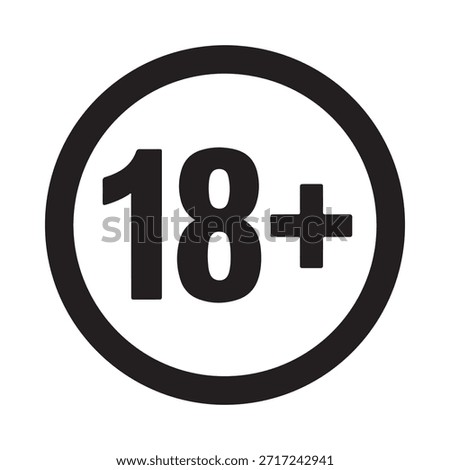Black and white graphic displaying a circle with the text 18 inside
