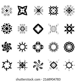 Black and white graphic element design art