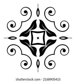 Black and white graphic element design art