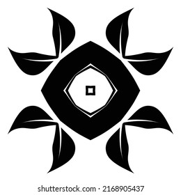 Arte de diseño de elementos gráficos en blanco y negro