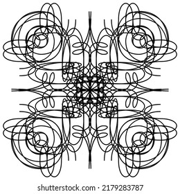 Black and white graphic element pattern design with wallpaper art
