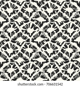 Black And White Graphic Floral Pattern