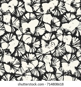 Black And White Graphic Floral Pattern