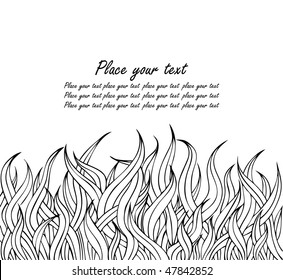 black and white graphic grass background