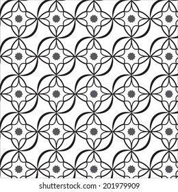 Black and White graphic pattern for abstract vector background.