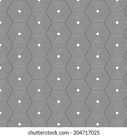 Black and White graphic pattern for abstract vector background.