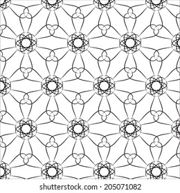 Black and White graphic pattern for abstract vector background.