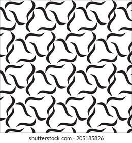 Black and White graphic pattern for abstract vector background.