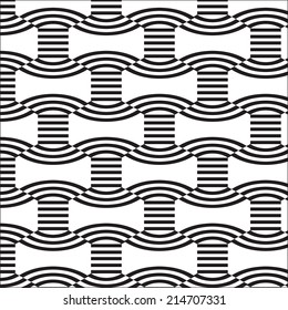 Black and White graphic pattern for abstract vector background.