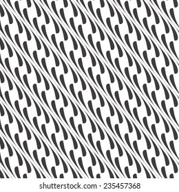 Black and White graphic pattern for abstract vector background.
