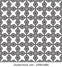 Black and White graphic pattern for abstract vector background.