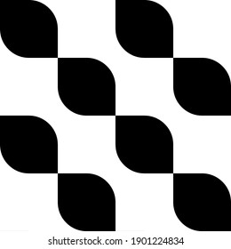 Black and white graphic pattern vector illustration. Geometric stylish ornate for textile prints and backgrounds.